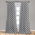 thumbnail image 5 of Ambesonne Black and Grey Curtains, Leaf Silhouette, Pair of 28"x95", Black Grey White, 5 of 5