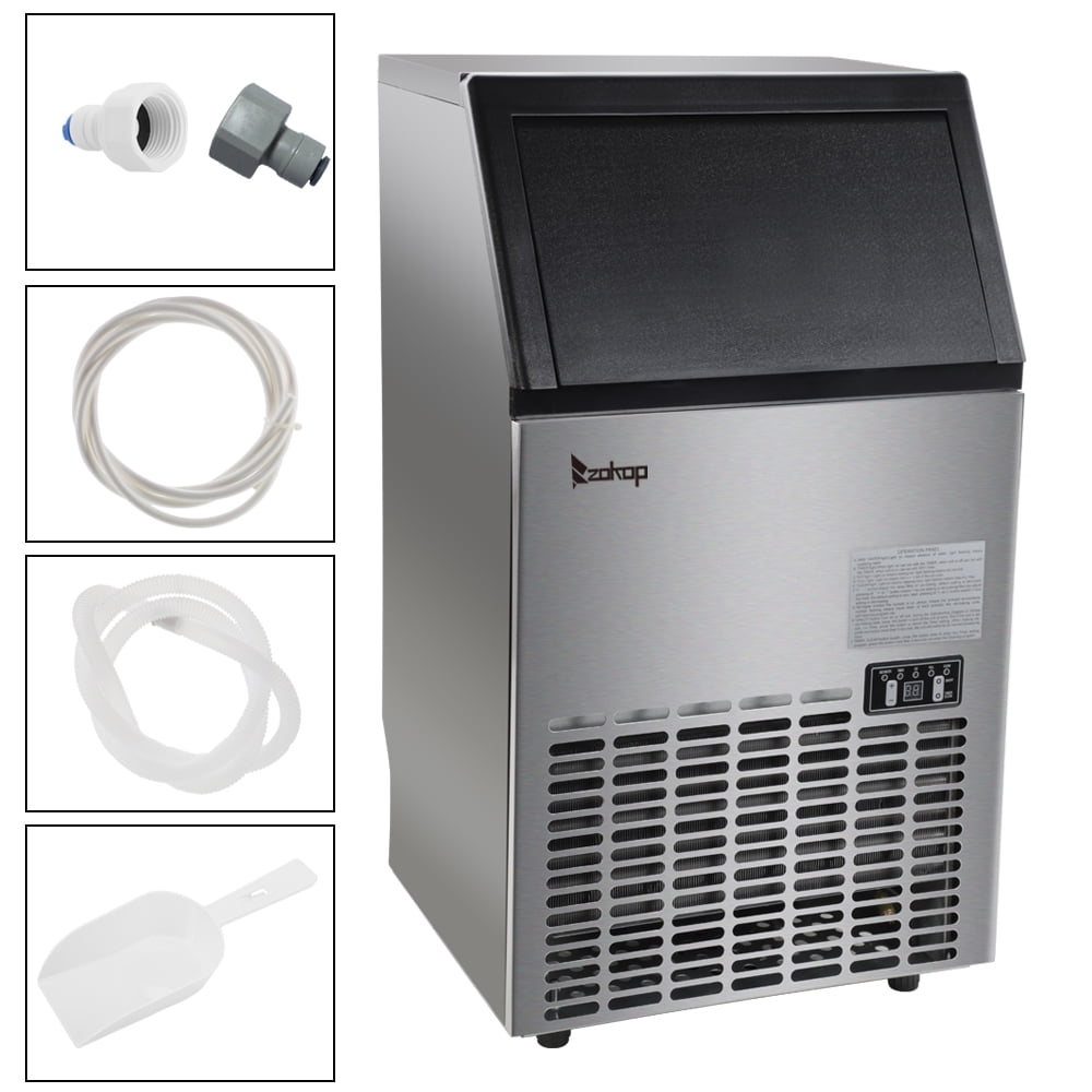 Zimtown Commercial Ice Maker Automatic BuiltIn Stainless Steel Under counter/Freestanding