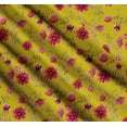 thumbnail image 3 of Soimoi Cotton Cambric Fabric Leaves & Aster Floral Print Fabric by the Yard 42 Inch Wide, 3 of 7