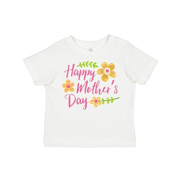 Inktastic Happy Mothers Day with Flowers Boys or Girls Toddler T-Shirt