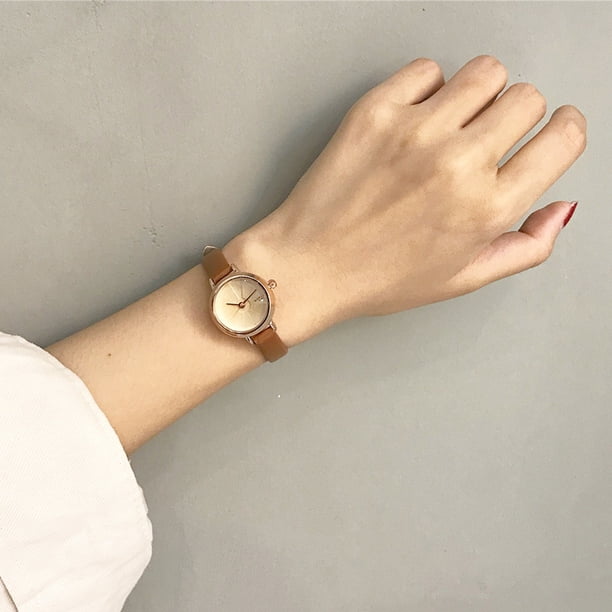 Reloj estilo universitario chic retro simple elegante para mujer impermeable pequeño y exquisito regalo para niña