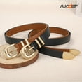 thumbnail image 5 of SUOSDEY Ladies Leather Belt Fashion Women Belts for Jeans with Black/Brown Belts, 5 of 6