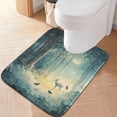 thumbnail image 2 of Yayeee Bath Rugs for Bathroom Floor Set of 2 Non Slip Fluffy Soft Absorbent Mat, Night Forest Scene, 2 of 7