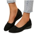 thumbnail image 4 of HWRETIE Modern Women's Wedge Espadrilles—Stylish Elevated Wedge Shoes for Spring and Summer,Comfortable Platform Wedges for Women,Perfect for a Chic Summer Look Black/7(39), 4 of 9