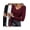 Black/White/Dark Red, variant on Ekouaer Womens 3 Pack Long Sleeve Shirts V Neck Ribbed Slim Fit Basic Tops Thermal Undershirts Casual Tee