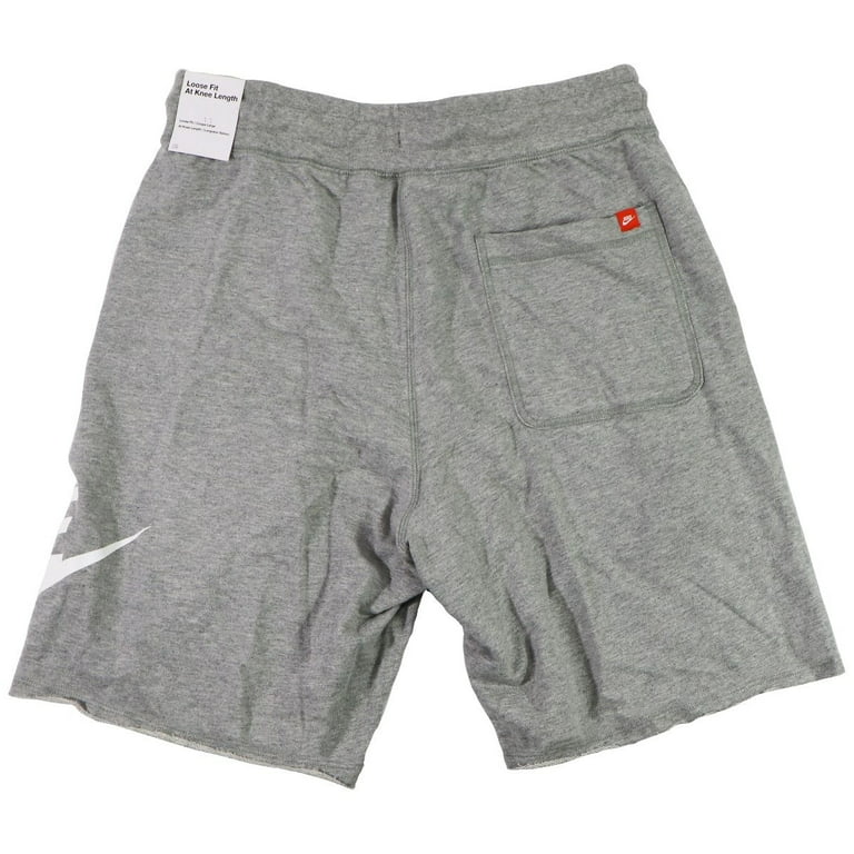 Nike Mens Aw77 French Terry Alumni Shorts - Grey/White (Size