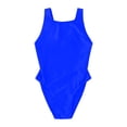 thumbnail image 2 of REDARER Girls Solid One Piece Swimsuit, Blue Training Bathing Suit for Kids,7-8 Years, 2 of 4