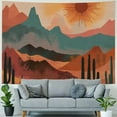 thumbnail image 4 of Nawypu Boho Western Tapestry Modern Southwestern Mountain Cactus Arizona Desert Sunset Wall Tapestry Mid Century Modern Retro Aesthetic Minimalist Vertical Tapestry Wall Hanging for Bedroom, 4 of 6