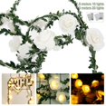 thumbnail image 2 of 20 LED Rose Flower String Lights Battery Operated DIY String Lamp Rose Lamp Fairy String Lights for Wedding Birthday Garden Bedroom Decoration, 2 of 11