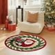 thumbnail image 5 of Alfombra Circular Navideña con Efecto Visual Estereoscópico para La Entrada | Diseño Navideño | Alfombrilla Absorbente y Antideslizante | Tamaño: 40 Cm | Multicolor | Material: Poliéster | Fácil de L, 5 of 6