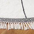 thumbnail image 3 of SAFAVIEH Easy Care Myrtle Cross Cotton Machine Washable Area Rug, Ivory/Black, 6' x 6' Round, 3 of 11