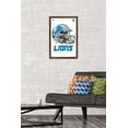 thumbnail image 2 of NFL Detroit Lions - Drip Helmet 20 Wall Poster, 14.725" x 22.375", Framed, 2 of 3