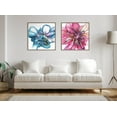 thumbnail image 6 of Kate and Laurel Sylvie Indigo Bloom Framed Canvas Wall Art by Xizhou Xie, 30x30 Gold, Bright Colorful Bold Flower Art, 6 of 6
