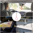 thumbnail image 6 of Uxcell 2 Pcs Flower Shaped Car Handle Straps, Car Hanging Accessories Bumper Warning Ring Drift Charm for Auto Bus Decor Interior Exterior Decoration, Pink (White Strap), 6 of 6