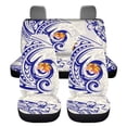thumbnail image 6 of KUIFORTI Automotive Seat Cover Blue Hawaiian Hibiscus Breathable Universal Car Seat Covers Full Set of 4 Pieces, Interior Cover for Car Truck Van, 6 of 6