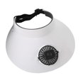 thumbnail image 1 of Sombrero de playa con abanico, sombrero de pesca, protección superior vacía, visera solar con carga USB Blanco negro, 1 of 9