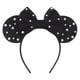 thumbnail image 3 of Decoración de jardín de terciopelo para bebé, orejas de Mickey, vestido de cumpleaños, Aro para el cabello, lazo brillante, accesorios para el cabello de Mickey, 3 of 5