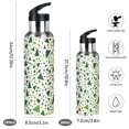 thumbnail image 2 of Yayeee 20oz Insulated Water Bottle Double Wall Stainless Steel with Flip Straw Lid, Green Triangles Pattern, 2 of 7