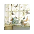 thumbnail image 2 of Kitchen Short Roman Blinds Butterfly Sheer Panel Tulle Window Curtains Decor, 2 of 5