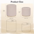 thumbnail image 6 of PINPLUS Round Ottoman with Storage Set of 2 Stool Ottomans Round Sherpa Storage Coffee Table Seat Beige, 6 of 10