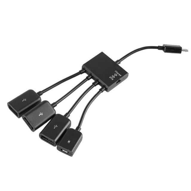 Adaptador USB HUB Dioche Micro USB con Alimentación para TV Stick