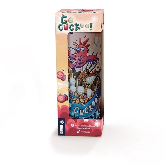 Devir - Go Cuckoo Balance Board Game for 2–5 Players Ages 5 , Family Skill and Coordination Tabletop Game, 15-Minute Playtime