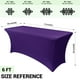 thumbnail image 4 of Mantel Obstal Spandex rectangular de 6 pies, color morado oscuro, paquete de 2, 4 of 8