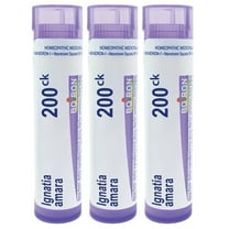 Boiron Ignatia Amara 200CK, Homeopathic Medicine for Apprehension, Hypersensitivity To Stress, 3 Count (3 x 80 Pellets)