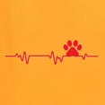 thumbnail image 2 of Dog Heartbeat | Paw Print EKG Lifeline | Veterinarian Vet Tech Dog Lover Womens T-Shirt, Gold, Small, 2 of 5