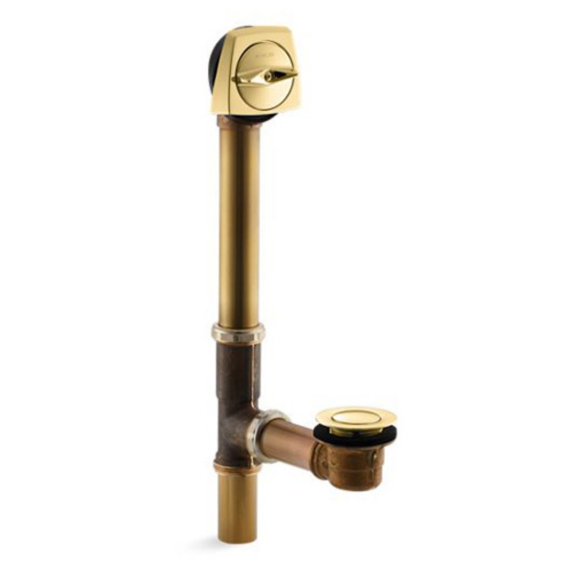 Kohler Clearflo K7160-TF 1.5 in. Adjustable Pop-Up Drain with Through-the-Floor Installations for 14-16 in. Deep Baths