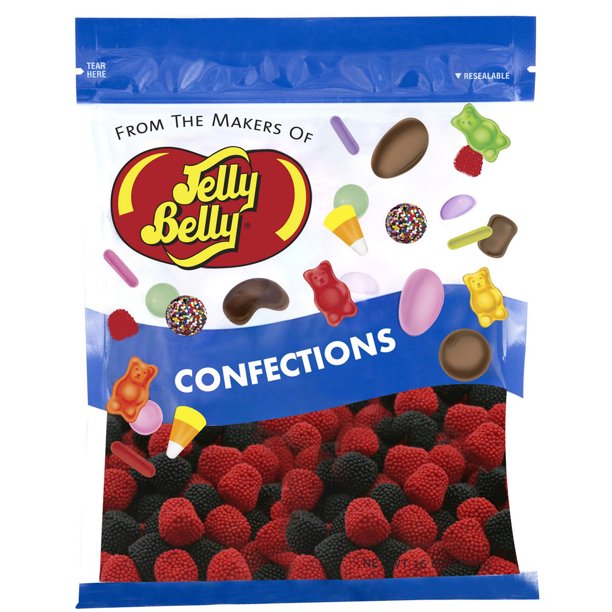 Jelly Belly 16 oz Raspberries & Blackberries Confection Genuine