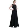 thumbnail image 3 of iiniim Women's Floral Lace Appliques Chiffon Wedding Bridesmaid Long Dress Prom Evening Gowns, 3 of 7