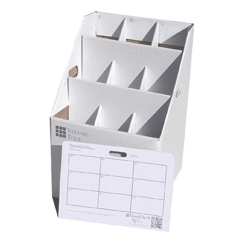 Advanced Organizing Systems 9 Slot Rolled Document Rolled Filing Box