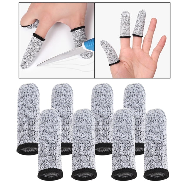 4 Pares de Cunas para Dedos Perfecl Resistente a Cortes Extensor de Duración de Guantes 8PCS