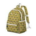 thumbnail image 2 of Yellow Boston Terrier and Flower Backpack for School,Cute School Bag,Schoolbag with Adjustable Shoulder Straps & Padded Back,13.4"x11"x4.7", 2 of 6