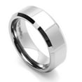 thumbnail image 2 of Men Women Tungsten Carbide Wedding Band Ring 8mm Comfort Fit Beveled Edges For Men & Women, 2 of 3