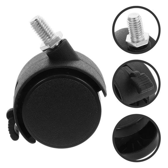 WHAMVOX  4 Pcs Brake Casters Wheels for Gaming Chair Chairs Office Shopping Black