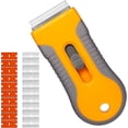 thumbnail image 1 of Raspador de cuchillas de afeitar con 20 cuchillas adicionales, herramienta raspadora, cuchilla de afeitar retráctil, herramienta para quitar pintura, herramienta de limpieza para quitar etiq, 1 of 5