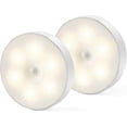 thumbnail image 1 of Led Night Light, Magnetic Indoor Motion Sensor Lamp with Free Adhesive Pads, Stick Anywhere, USB Rechargeable Wireless Sensor | Warm white | Pack of 2, 1 of 5