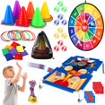 thumbnail image 1 of Set de baloncesto Toss Game Hungdao, 61 unidades, con forma de dardos y cornhole, 1 of 6