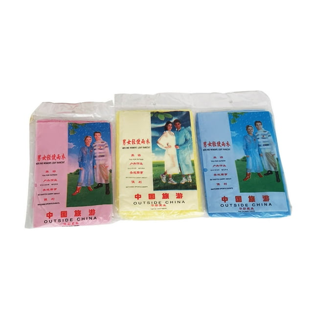 Poncho Rain Ponchos Disposable Raincoat PE Raining Protection Cover For Emergency Mountaineering Travel