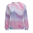 thumbnail image 7 of Sweatshirt For Womens Crewneck Colorful Marble Pattern Hoodies Teen Girls Cute, 7 of 7
