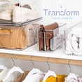 thumbnail image 6 of primebox Plastic Food Storage 4 Pack Clear Container Bin with Handles for Organizing Kitchen, Pantry, Refrigerator, Freezer, Pantry, Cabinet, Closet, Bathroom. 10”x4”x5”, 6 of 7