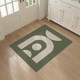 thumbnail image 3 of ODIKA 3'x5' Washable Area Rug Non-Slip, Flatweave, Easy Care Olive Cream Geometric Arch Design Modern Abstract Shapes with Bold Symmetry for Hallway, Laundry Room, 3 of 7