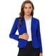 thumbnail image 1 of AllegK ChaqueDe Traje De ChaqueElástiCon Cuello De SolaPaOficiDe Trabajo PaMujer Azul Real XS, 1 of 5