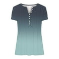 thumbnail image 5 of Delayuji Short Sleeve Womens Tops 2025 Spring Neck Casual Print Tunic T Shirts Womens Tops Green Xl Polyester,Spandex Short Sleeve Shirts for Women, 5 of 5