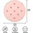 thumbnail image 4 of GZHJMY Pink Strawberry Round Placemats Non-Slip Heat Resistant Placemat for Dining Table Kichen Party Table Diameter Decor 15.4 inch Set of 6 Table Mat, 4 of 7