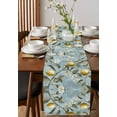 thumbnail image 2 of Hokiten Table Runners 60 Inches Long Dress Scarves, Summer Lemon Farmhouse Kitchen/Dining Table Runner, Small Coffee Tablerunners, Botanicals Floral Leaf Watercolor Blue 13x60 Inch, 2 of 7