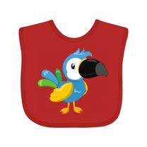 Inktastic Colorful Parrot, Tropical Parrot, Cute Parrot Boys or Girls Baby Bib
