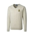 thumbnail image 2 of Men's Cutter & Buck Oatmeal Northern Arizona Lumberjacks Lakemont Tri-Blend Big & Tall V-Neck Pullover Sweater, 2 of 3
